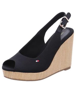 Tommy Hilfiger Wedge Espadrilles Iconic Elena Sling Back Wedge Keilabsatz - Blau