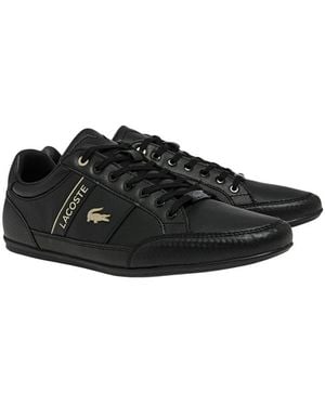 Lacoste Herren Chaymon BL Leder und synthetische Tontrainer - Schwarz