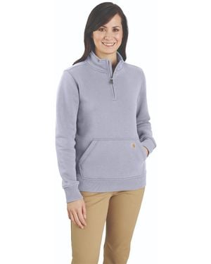 Carhartt Relaxed Fit Midweight Quarter-zip Mock-neck Sweatshirt - Purple