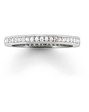 Thomas Sabo Eternity Pave Setting Ring 925 Sterling Silver Tr1983-051-14 - White