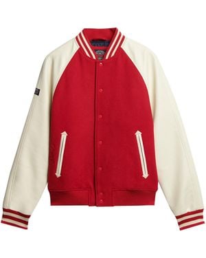 Superdry University Bomber Jacket - Red