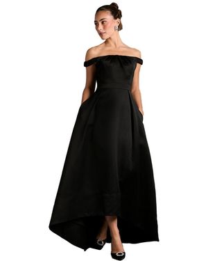 Coast Bardot Fit And Flare Hi Low Hem Maxi Dress - Black