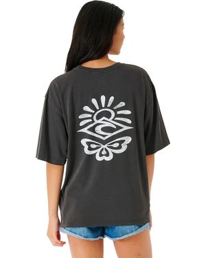 売れ筋商品|||リップカール Tシャツ レディース トップス DESERT QUEEN HERITAGE TEE - Print T-shirt - washed black Rip Curl DESERT QUEEN HERITAGE TEE - T-shirt print - washed