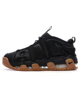 Nike Air More Uptempo Low Gomme Black Trainers