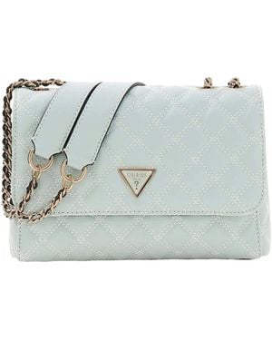 Guess Sac à épaule bandoulière Giully II 2 Compartment Convertible Flap Light Sage menthe - Multicolore