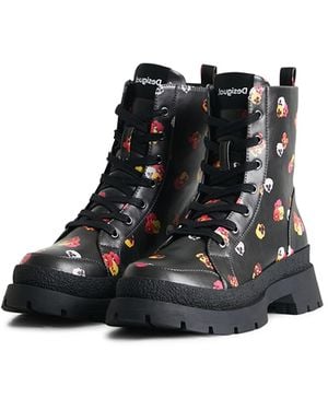 Desigual Shoes 4 Pu Boot High Sneaker - Black