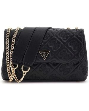 Guess Adelasia Convertible Xbody Flap Bag Black - Schwarz