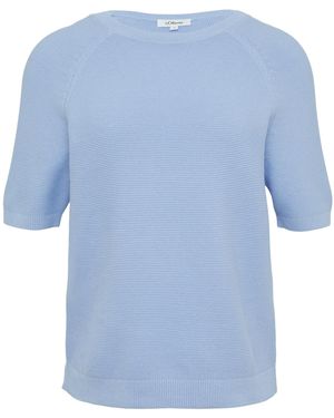 S.oliver Strickpullover mit feiner Rippstruktur hellblau 42