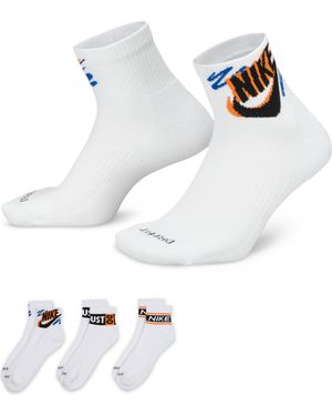 Nike Everyday Plus Enkelsokken - Wit