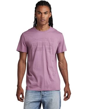 G-Star Originong Sleeve T-shirt - Paars
