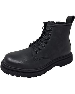 Replay Low Boot Stiefel mit Schnürsenkeln - Schwarz