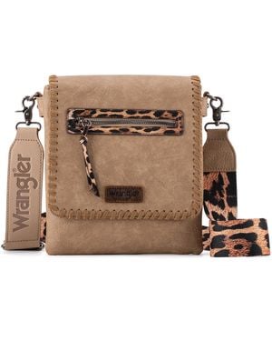 Wrangler Crossbody Bags For Vintage Hand Woven Shoulder Purse - Natural