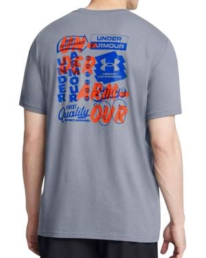 Under Armour Vintage Type Short Sleeve T-shirt Grey 1373989 - Blue