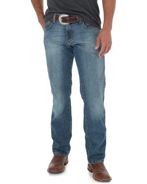 Wrangler Retro Slim Fit Straight Leg Jeans - Blau