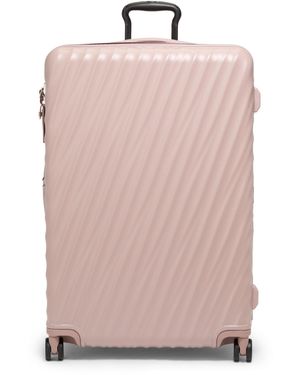 Tumi Valise latérale rigide avec roulettes pivotantes - Bagage de voyage international spacieux avec rangement sécurisé - Texture - Rose