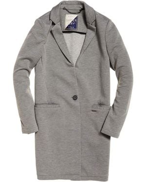 Superdry Azure Longline Blazer Jacket Voor - Grijs