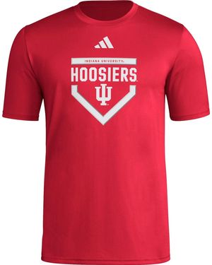 adidas S Pregame Short Sleeve T-shirt - Red