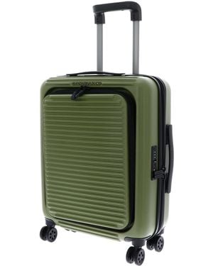 Mandarina Duck Tank CASE Trolley Cabin W/tasca frontale - Verde