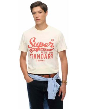 Superdry Standard Script T-shirt Xl Beige - Red