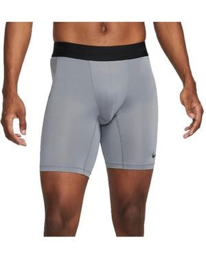 Nike Pro Dri-fit Fitness Long Shorts Smoke Grey/black X-large - Blue