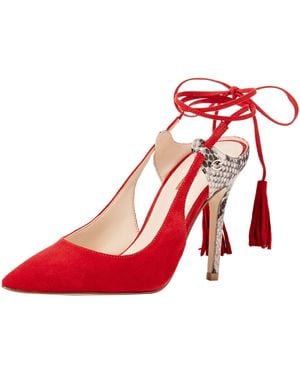 Guess Baja, Scarpe col Tacco Punta Chiusa Donna, Rosso