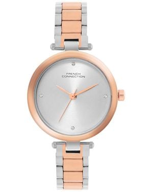 French Connection Analog Silver Dial Watch-fcn0104rtm - Metallic