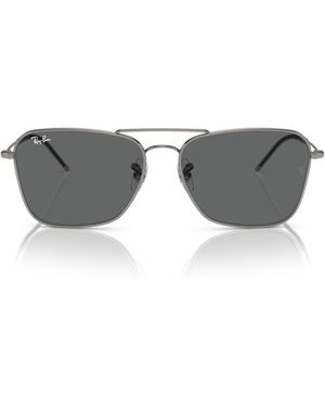 Ray-Ban Rbr0102s Caravan Reverse Quadratische Sonnenbrille - Schwarz