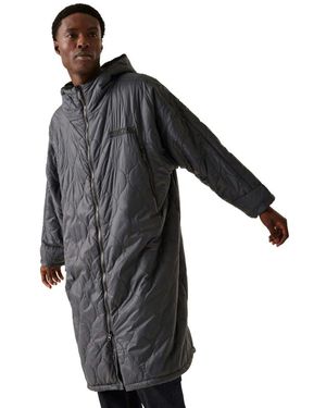 Regatta Quilted Changing Robe S-m Dark Grey - Black