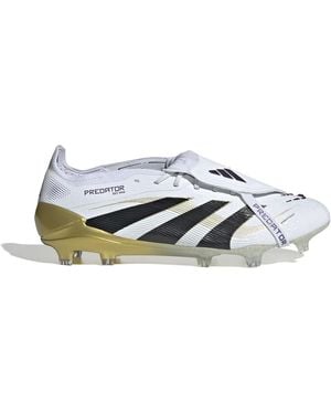 adidas S Elite Fold Over Tongue Firm Ground Football Boots White/black/gold 8.5 Uk - Multicolour