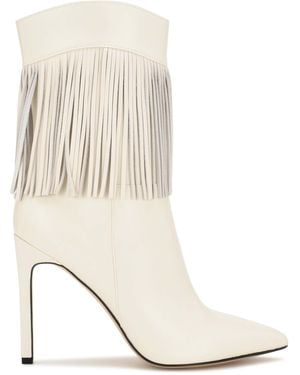Nine West Tries Fransenstiefel mit Absatz - Weiß