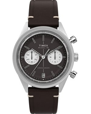 Timex Brown Two- Piece Quick Release Brown Dial Stainless Steel - Black