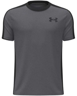 Under Armour Heatgear Wordmark Short Sleeve T-shirt M Gray/black - Grey