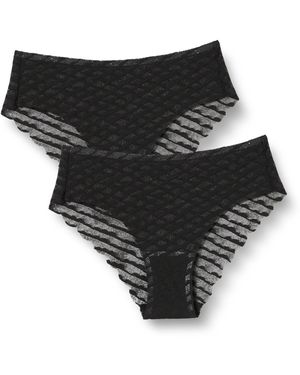 Sloggi Zero Lacy H Hipster 2p Briefs - Black