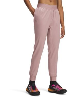 Under Armour Rival High-Rise Woven Pants Tourmaline Mist - Pink