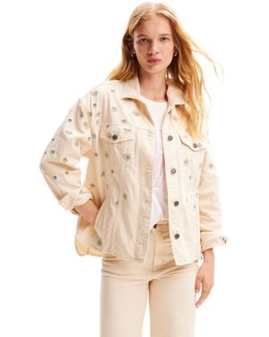 Desigual Daisy Denim Trucker Jacket - Natural