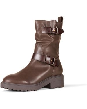 Amazon Essentials Cropped Biker Boot - Brown