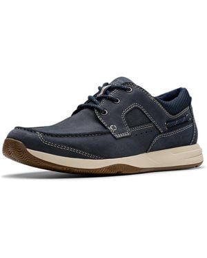 Clarks Sailview Lace Boat Shoe - Blue