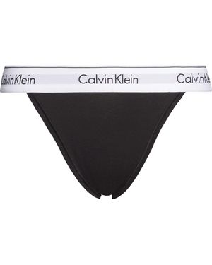 Calvin Klein Tanga String Voor - Zwart