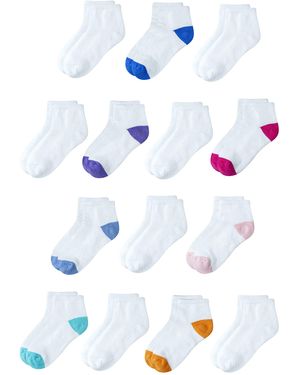 Amazon Essentials Calcetines Tobilleros de algodón Niño - Blanco