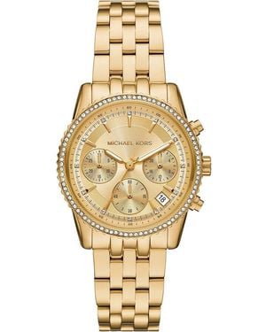 Michael Kors Analog Quarz Uhr mit Edelstahl Armband MK7540 - Mettallic