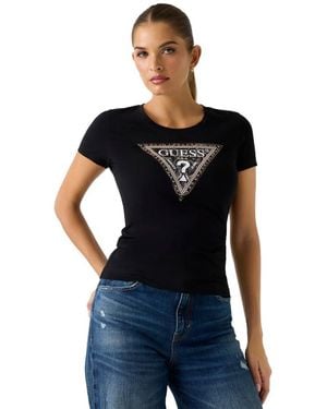 Guess Triangle Python Short Sleeve T-shirt L - Black