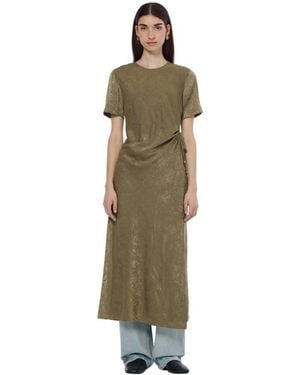 Scotch & Soda Crushed Satin Wrap Dress Casual - Green