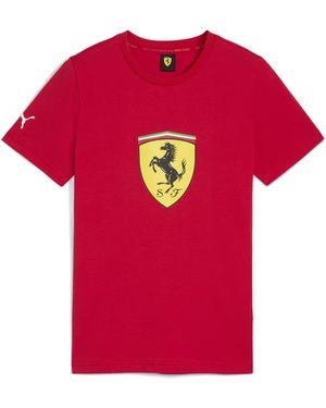 PUMA Maglietta per ragazzi con scuderia Ferrari HP Race colorato con grande - Rosso