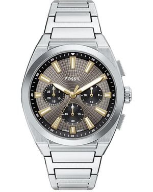 Fossil Orologio Analogico al Quarzo Uomo con Cinturino in Acciaio Inossidabile FS6128 - Metallizzato