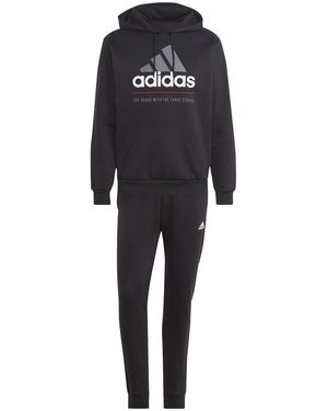 adidas S Fl Hdd Suit M Fleece Tracksuit Black Xxl