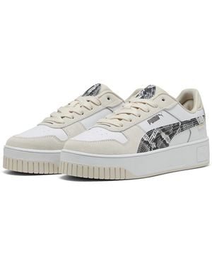 PUMA Carina Street Snake Chic Trainer - White