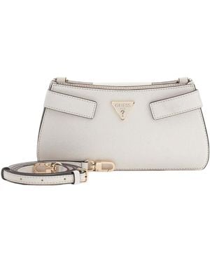 Guess Serenova Mini Crossbody Shoulder Bag Cream White - Black