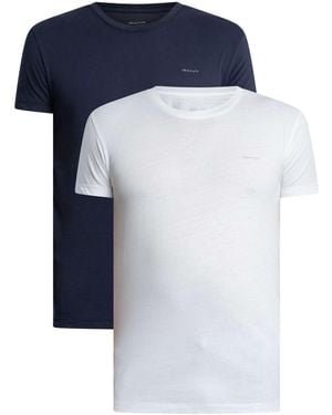 GANT Uomo Confezione da 2 T-Shirt Lounge Crew - Blu