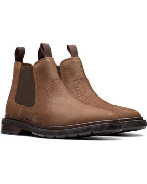 Clarks Burchill Up Chelsea Boot - Brown