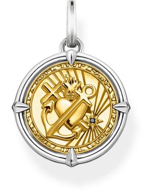 Thomas Sabo Charm-Anhänger Blaues Nazar Auge Charm Club 925 Sterling Silber 1663-565-32 - Mettallic